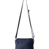 Handbags Hoopla | Hoopla Leather Mini Crossbody Slouch/Clutch Navy