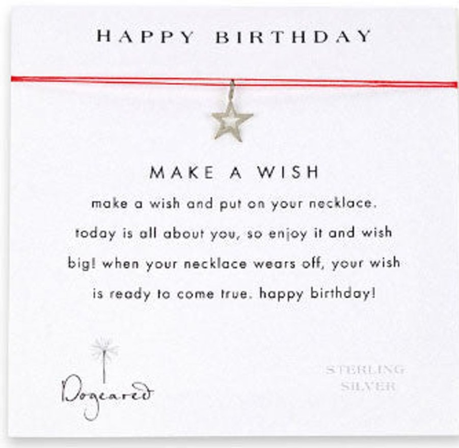 Jewellery Dogeared Necklaces | Dogeared Make A Wish Necklace - Happy Birthday Star Silver