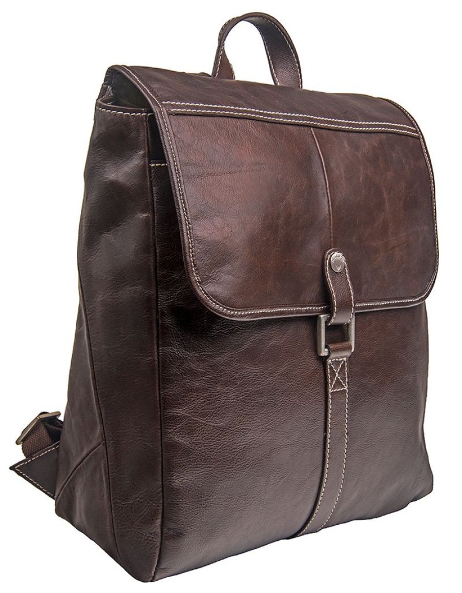 Men Hidesign Backpacks | Hidesign Hector Leather Backpack Brown