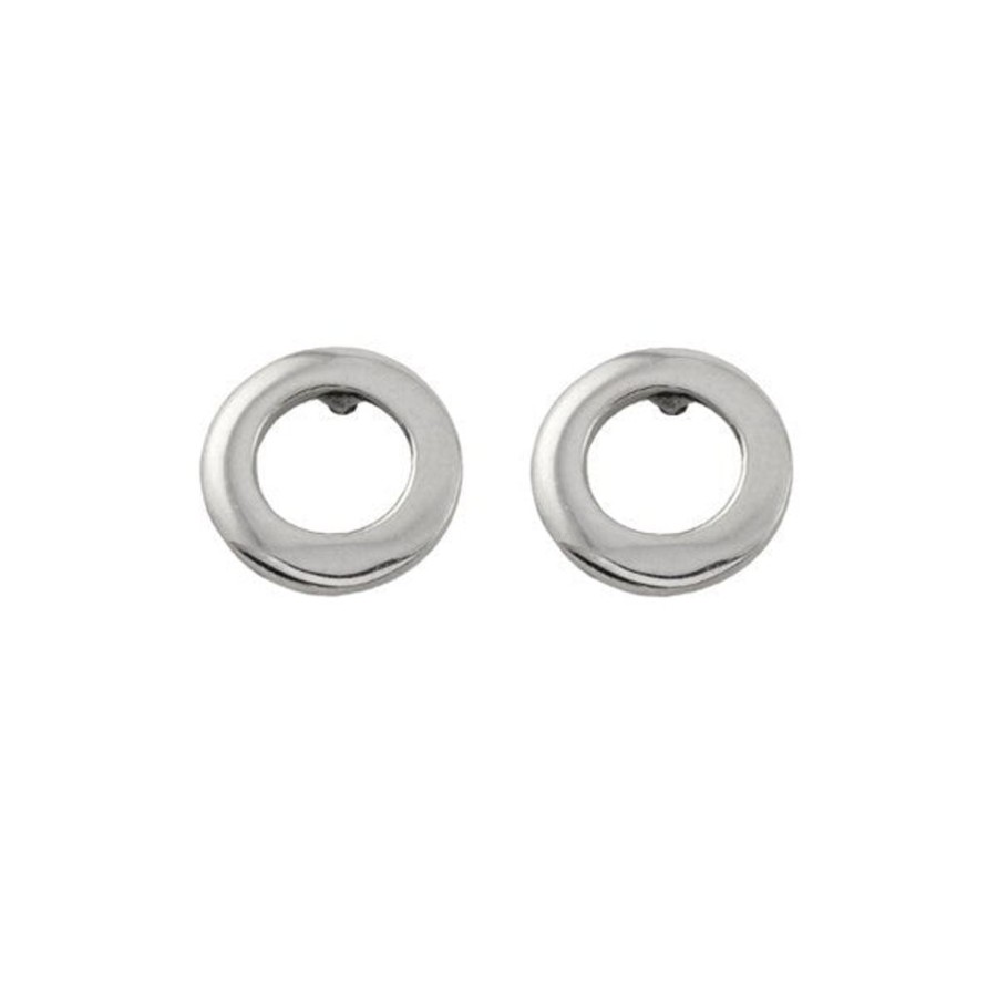 Jewellery Ichu Earrings | Ichu Open Circle Sterling Silver Stud Earrings