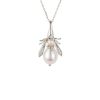 Jewellery Latelita London Necklaces | Latelita Pearl Gemstone Honey Bee Pendant Necklace Silver