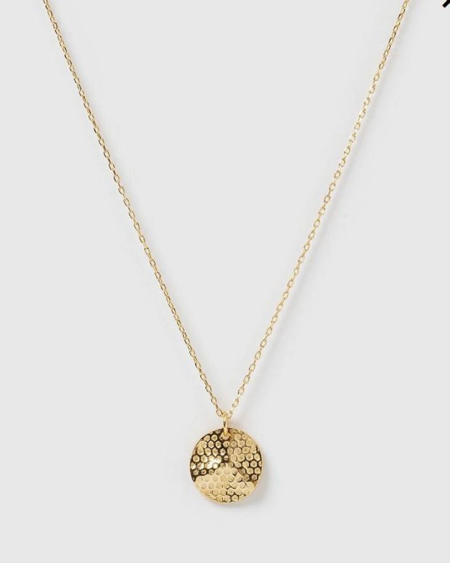 Jewellery Izoa Necklaces | Izoa Honeycomb Necklace Gold