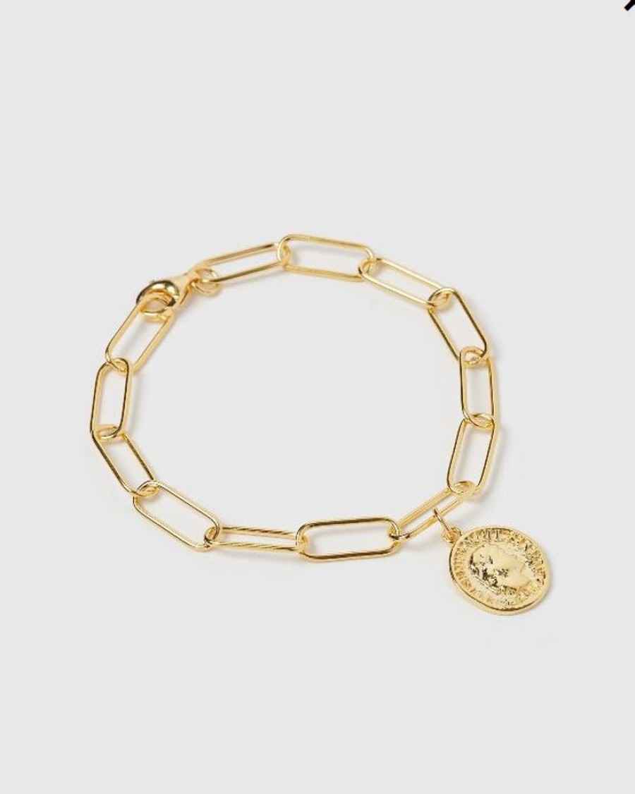 Jewellery Izoa Bracelets | Izoa Token Bracelet Gold