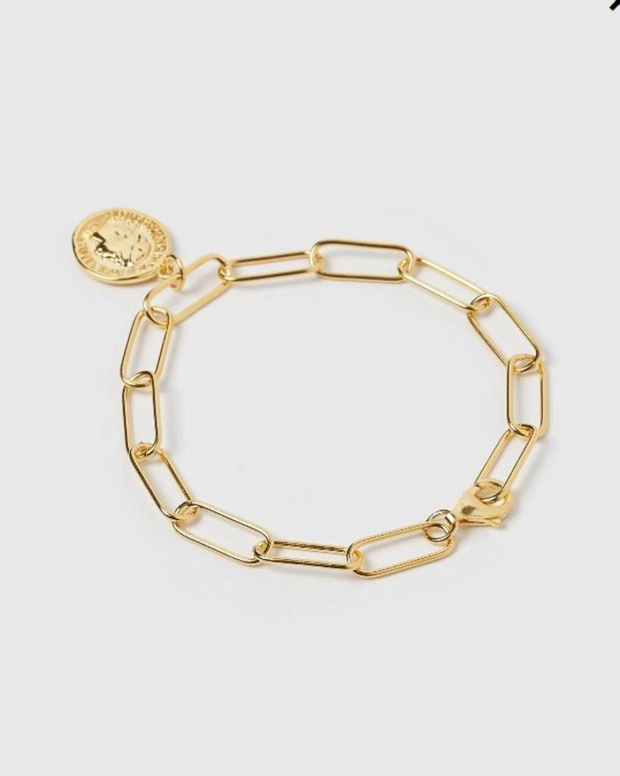 Jewellery Izoa Bracelets | Izoa Token Bracelet Gold