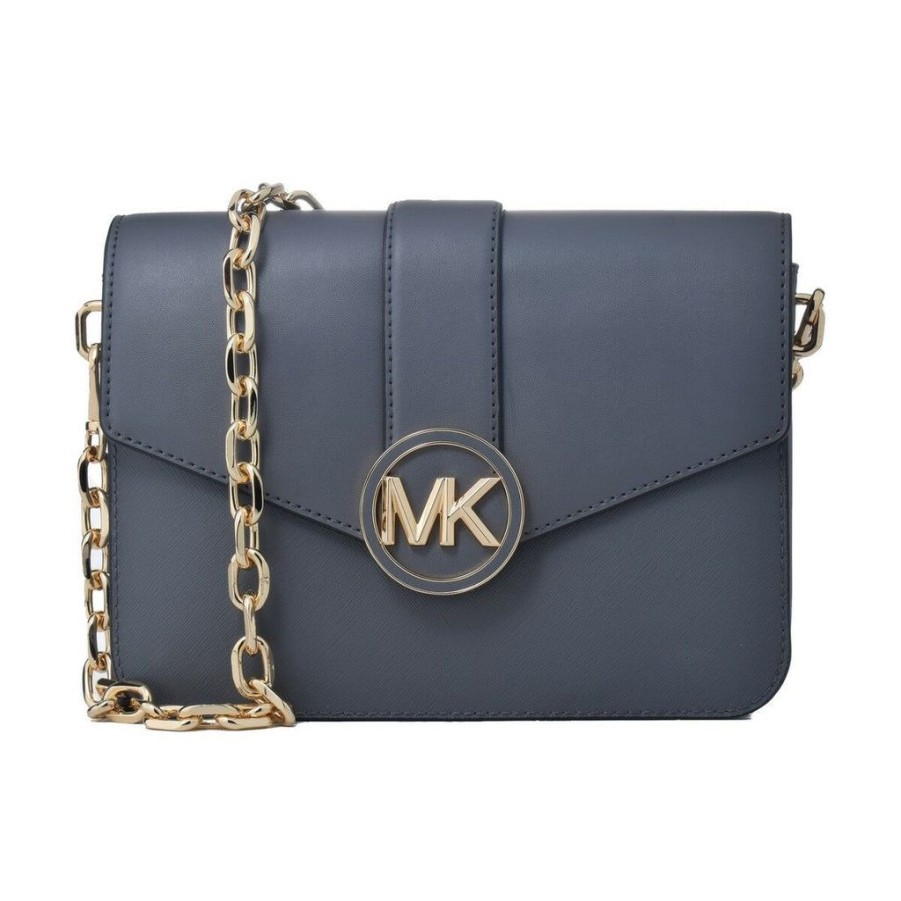 Handbags Michael Kors | Michael Kors 35S2Gnml2L-Heather-Grey Grey Leather Shoulder Bag