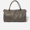 Handbags Stitch & Hide | Stitch & Hide Leather Globe Weekender Duffle Bag Stone Brown - Free Wallet Pouch