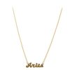 Jewellery Amano Studio Necklaces | Amano Studio Zodiac Sign Gold Calligraphy Script Necklace