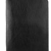 Women Hidesign Tech Accessories | Hidesign Img Ipad Leather Portfolio/Padfolio With Handmade Paper Notebook Black