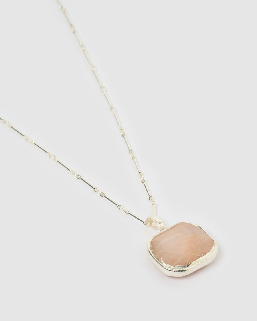 Jewellery Miz Casa & Co Necklaces | Miz Casa & Co Jewel Charm Necklace Smokey Quartz Silver