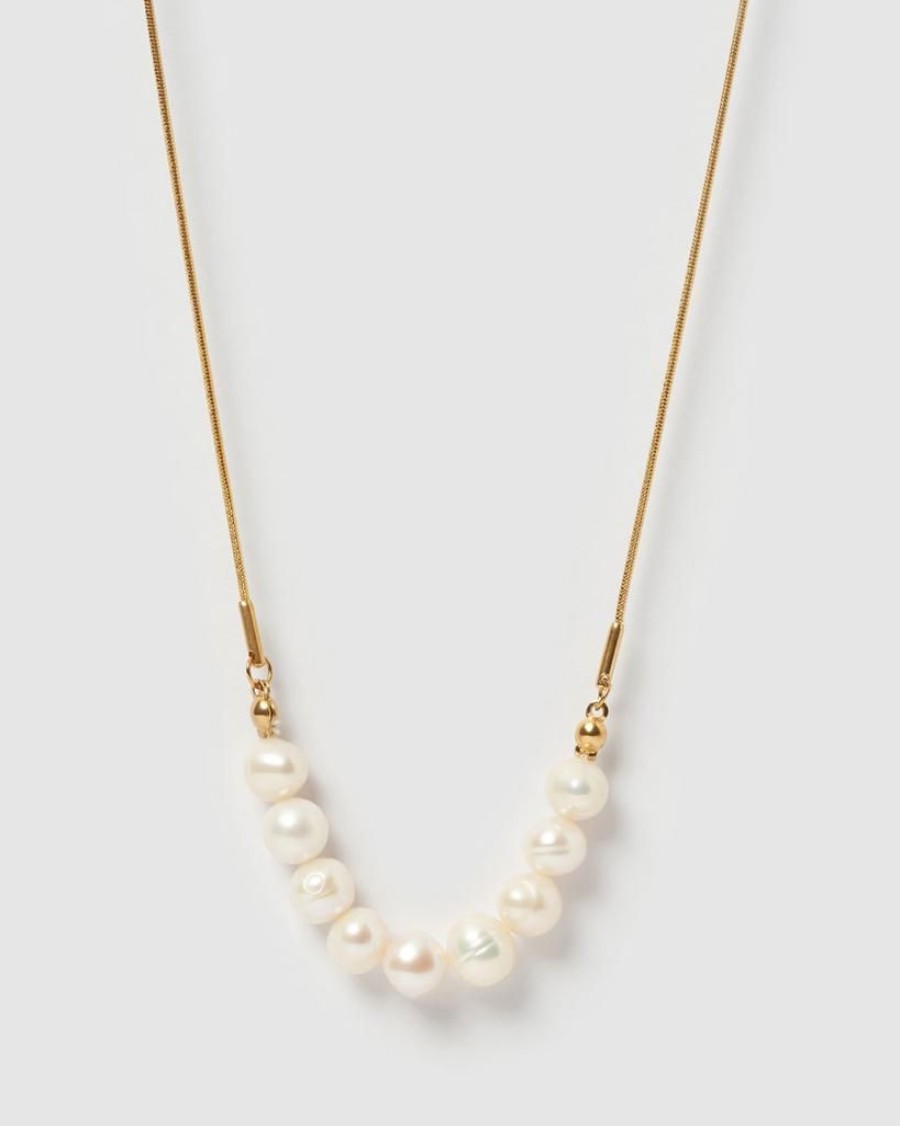 Jewellery Miz Casa & Co Necklaces | Miz Casa & Co Cove Necklace Gold Pearl