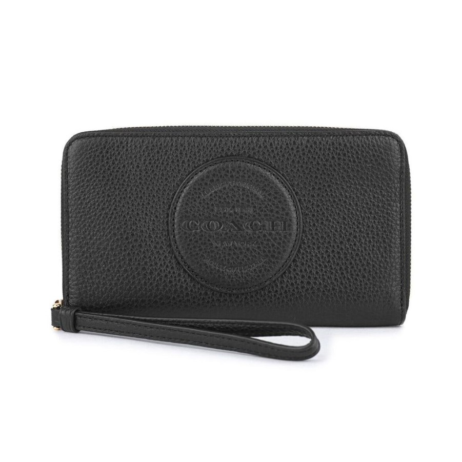 Wallets Coach Zip Around Wallets | Women'S Purse Coach Zip C4111-Imblk Black