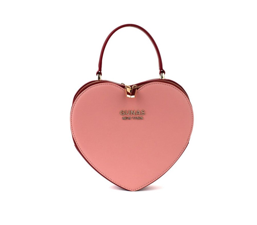 Handbags GUNAS NEW YORK | Gunas New York Sweetheart Red & Pink Vegan Clutch Crossbody Bag