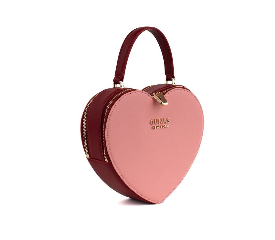 Handbags GUNAS NEW YORK | Gunas New York Sweetheart Red & Pink Vegan Clutch Crossbody Bag