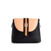 Handbags GUNAS NEW YORK | Gunas New York Kate Black Vegan Basket Weave Crossbody Shoulder Bag