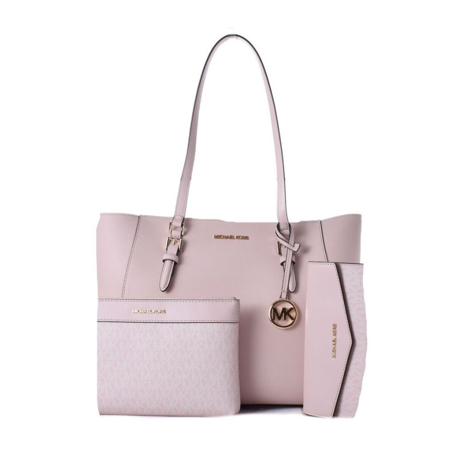 Handbags Michael Kors | Michael Kors Tote Bag W/ Clutch And Wallet Charlotte Pink 34 X 27 X 11 Cm