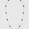 Jewellery Izoa Necklaces | Izoa Harmonia Necklace Gold Green Onyx