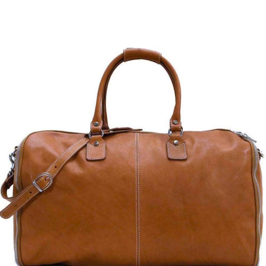 Handbags Floto Leather | Floto Leather Parma Garment Duffle Bag Parma Brown