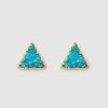 Jewellery Miz Casa & Co Earrings | Miz Casa & Co Dusky Stud Earrings Turquoise Gold