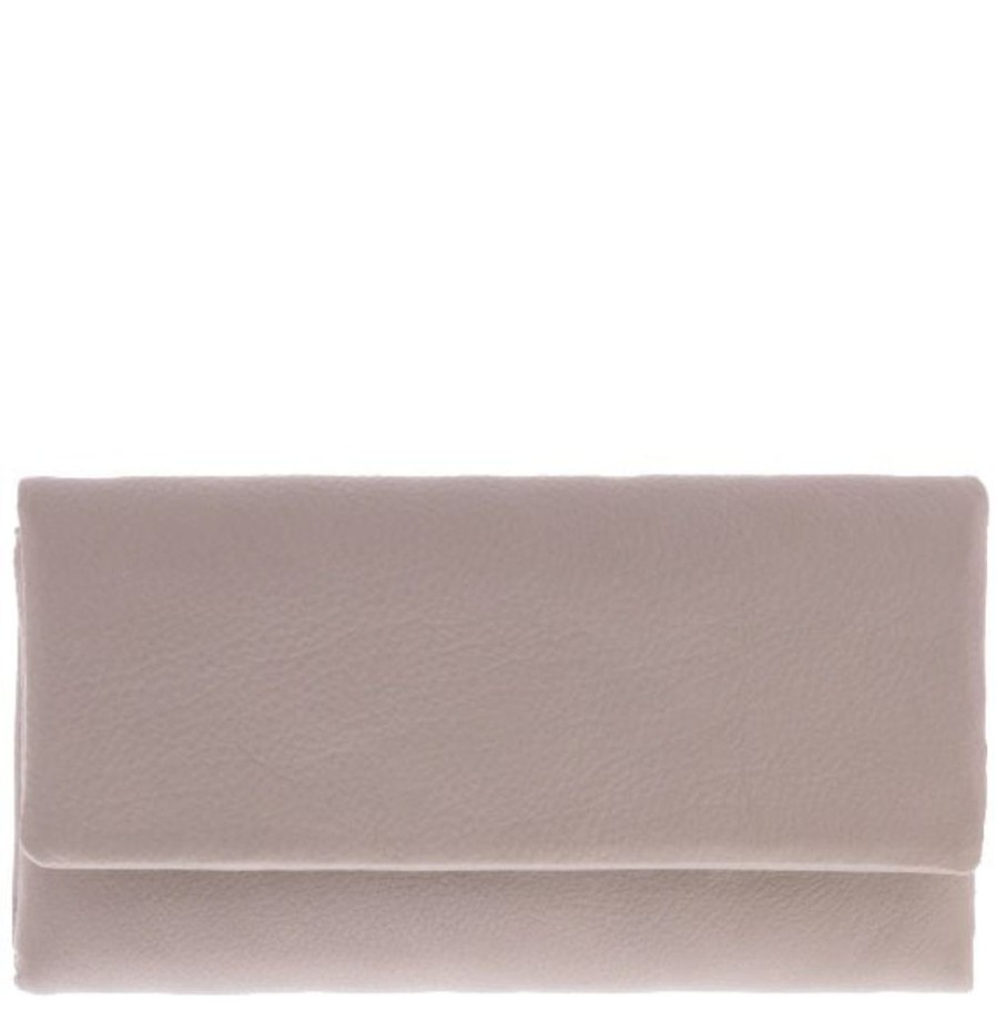 Wallets Monique Snap Closure Wallets | Monique Leather Bailey Flap Tri-Fold Wallet