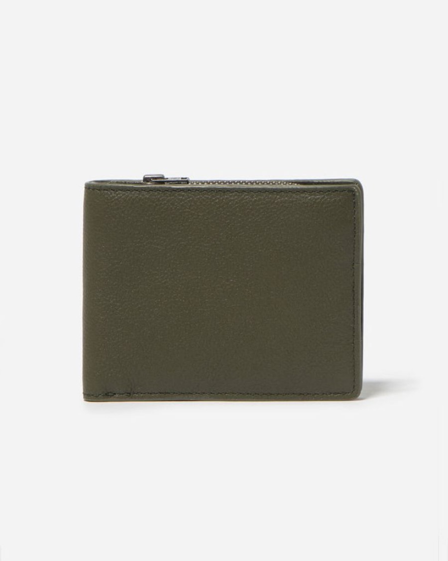 Wallets Stitch & Hide Bifold & Trifold Wallets | Stitch & Hide Leather James Bi-Fold Wallet Olive Green