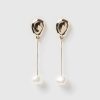 Jewellery Izoa Earrings | Izoa Cherish Earrings Gold Freshwater Pearl