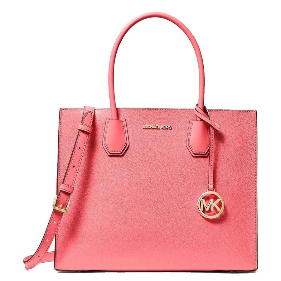 Handbags Michael Kors | Michael Kors 35T2Gm9S3L-Grapefruit Pink Leather Satchel Shoulder Bag