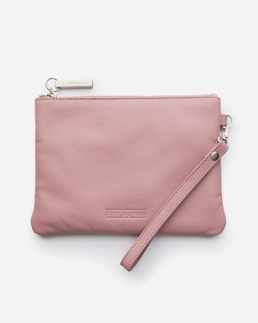 Handbags Stitch & Hide | Stitch & Hide Leather Cassie Clutch - Free Key Ring