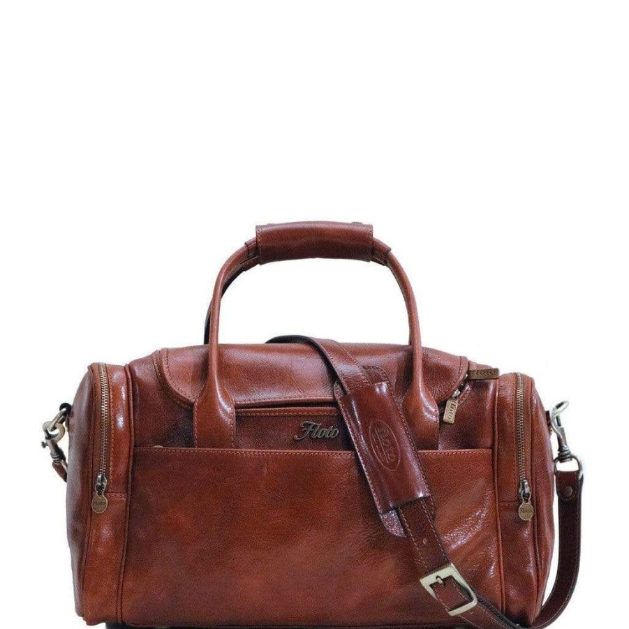 Handbags Floto Leather | Floto Leather Fc Cargo Duffle Small Luggage Vecchio Brown