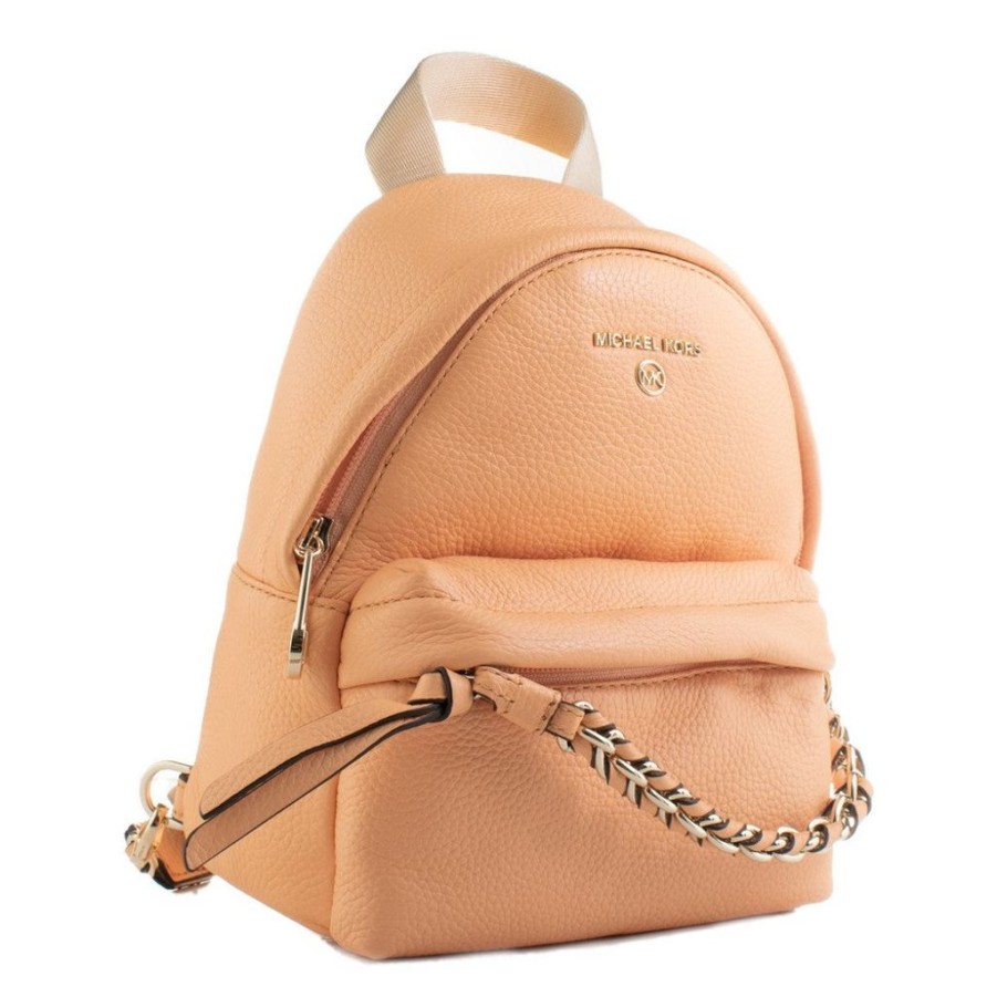 Handbags Michael Kors | Michael Kors 30T0L04B0L-Cantaloupe Orange Leather Backpack