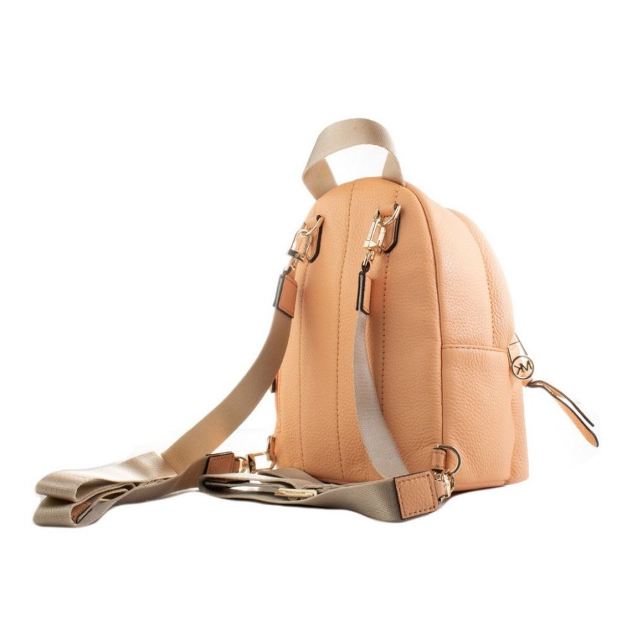 Handbags Michael Kors | Michael Kors 30T0L04B0L-Cantaloupe Orange Leather Backpack