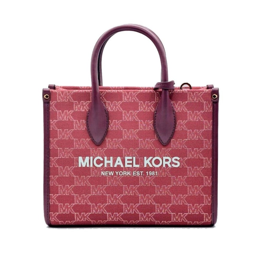 Handbags Michael Kors | Michael Kors 35F2G7Zc5I-Mulberry-Mlt Satchel Logo Bag Red 24 X 19 X 7 Cm