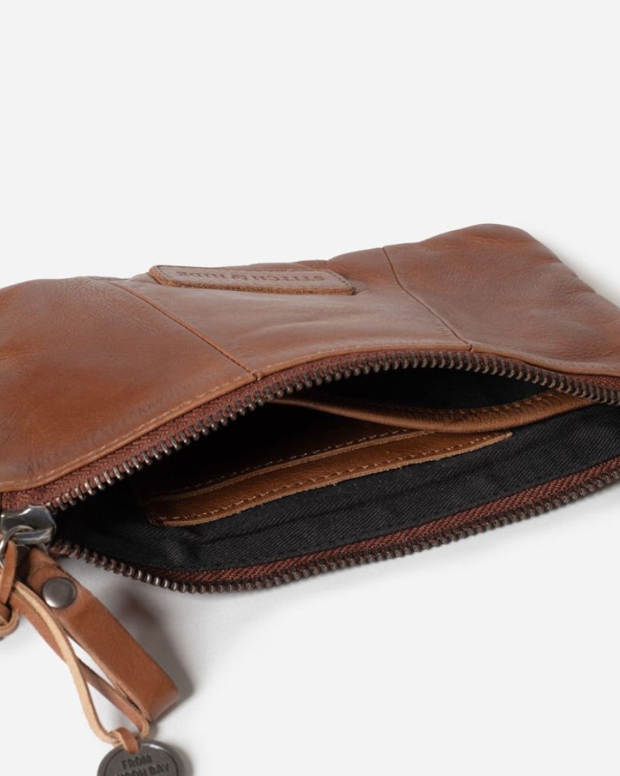 Wallets Stitch & Hide Pouch Wallets | Stitch & Hide Leather Lennox Pouch Saddle Brown