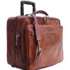 Handbags Floto Leather | Floto Leather Fc Aviator Trolley Vecchio Brown