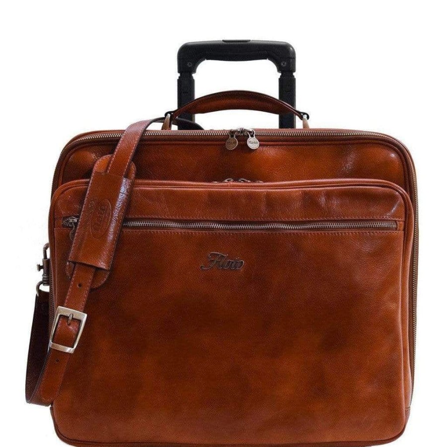 Handbags Floto Leather | Floto Leather Fc Aviator Trolley Vecchio Brown