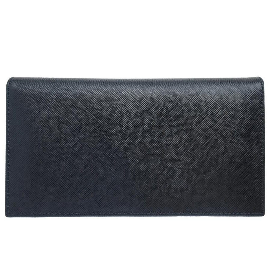 Wallets 72 Smalldive Travel Wallets | 72 Smalldive Saffiano Leather Travel Wallet Black