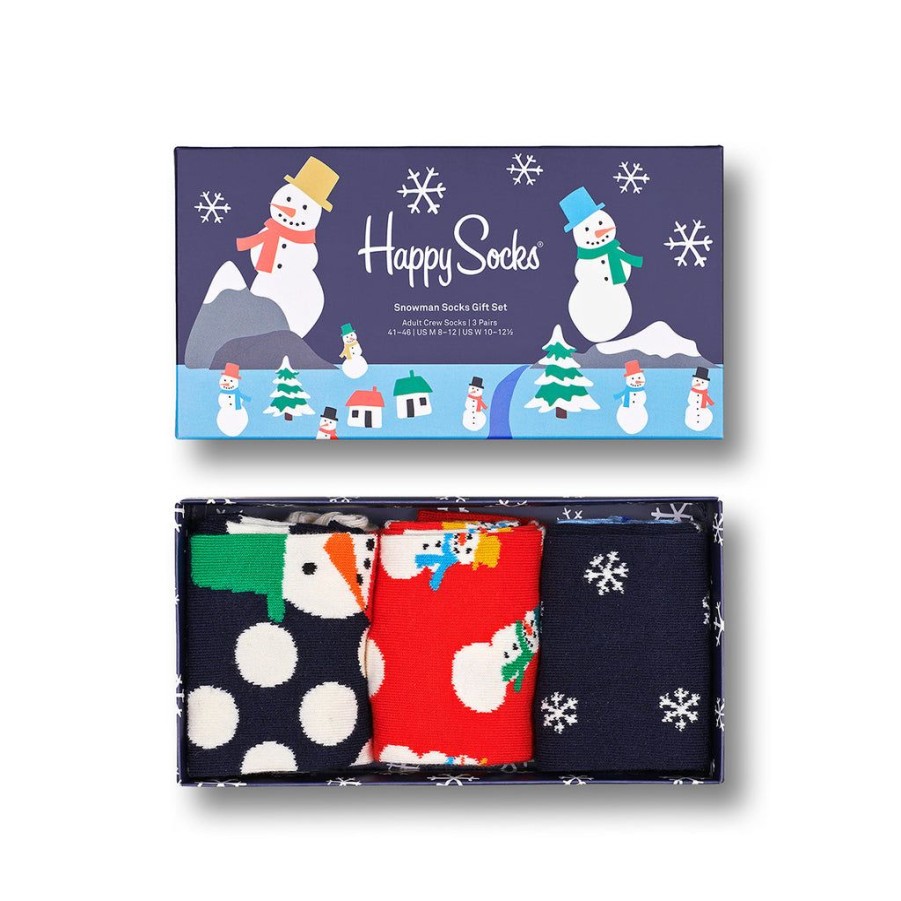 Kids Happy Socks Shoes & Socks | Happy Socks Gift Set Snowman (6500) 3 Pack