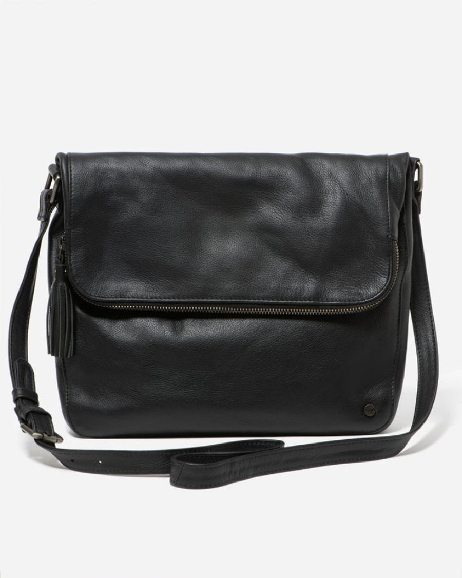 Handbags Stitch & Hide | Stitch & Hide Leather Alexa Satchel Shoulder Bag Black - Free Wallet Pouch